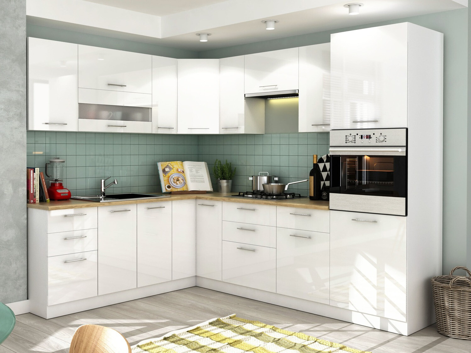 Modular cabinet with drawers Tiffa White 142
