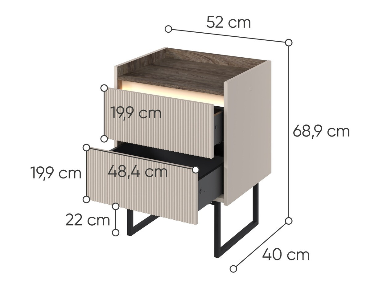 Bedside table Elbtei 108