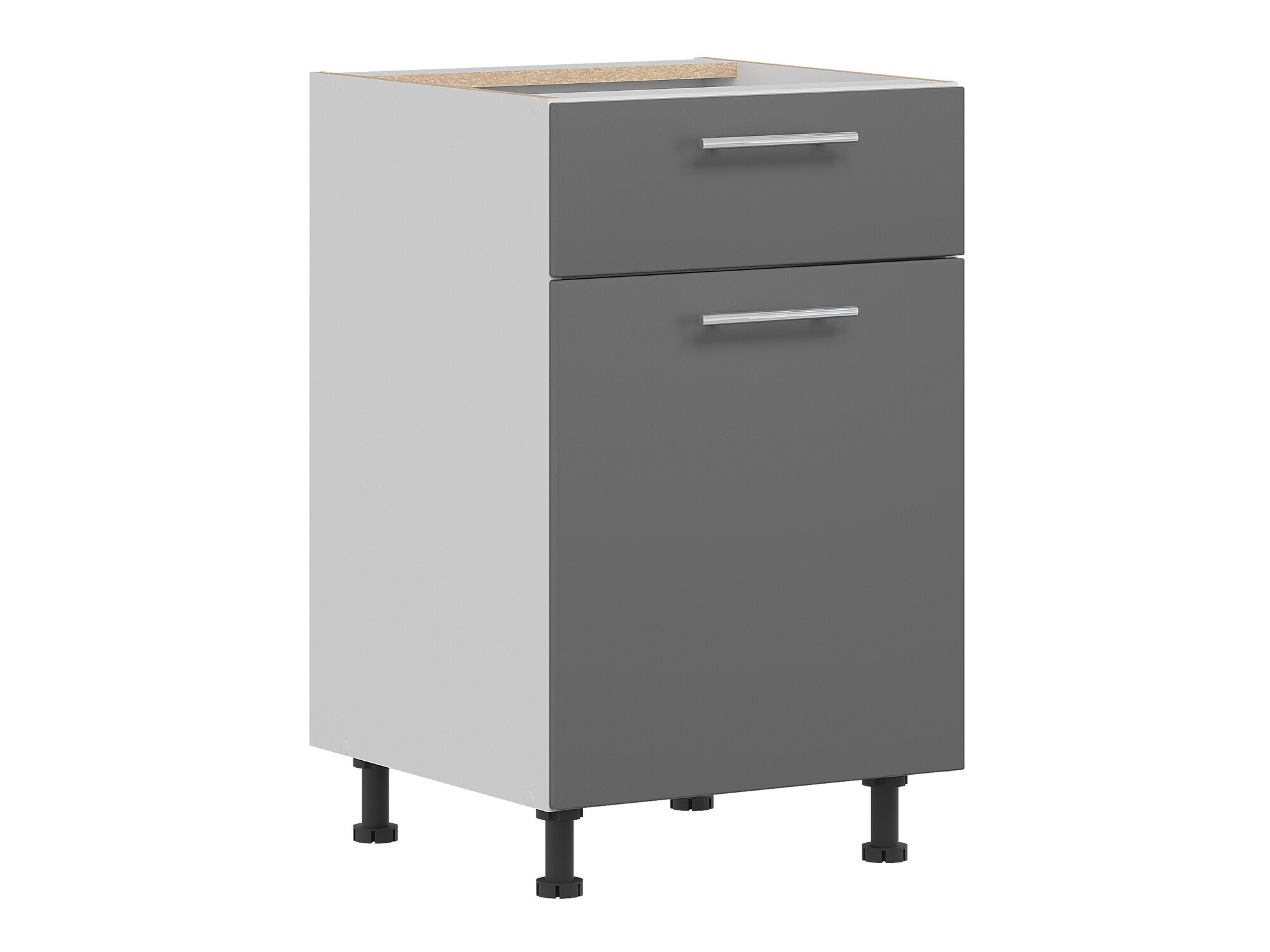Modular cabinet with drawer and doors Tiffa Grey 140