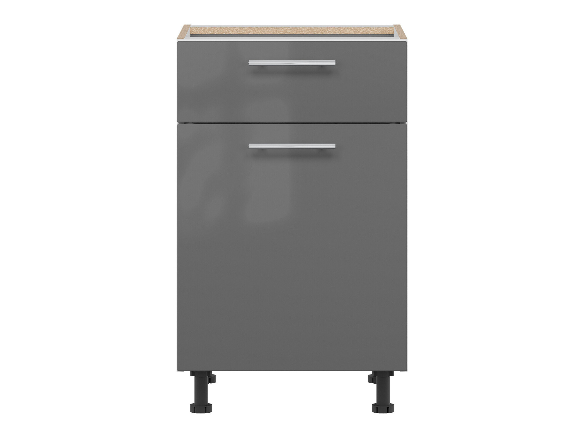 Modular cabinet with drawer and doors Tiffa Grey 140