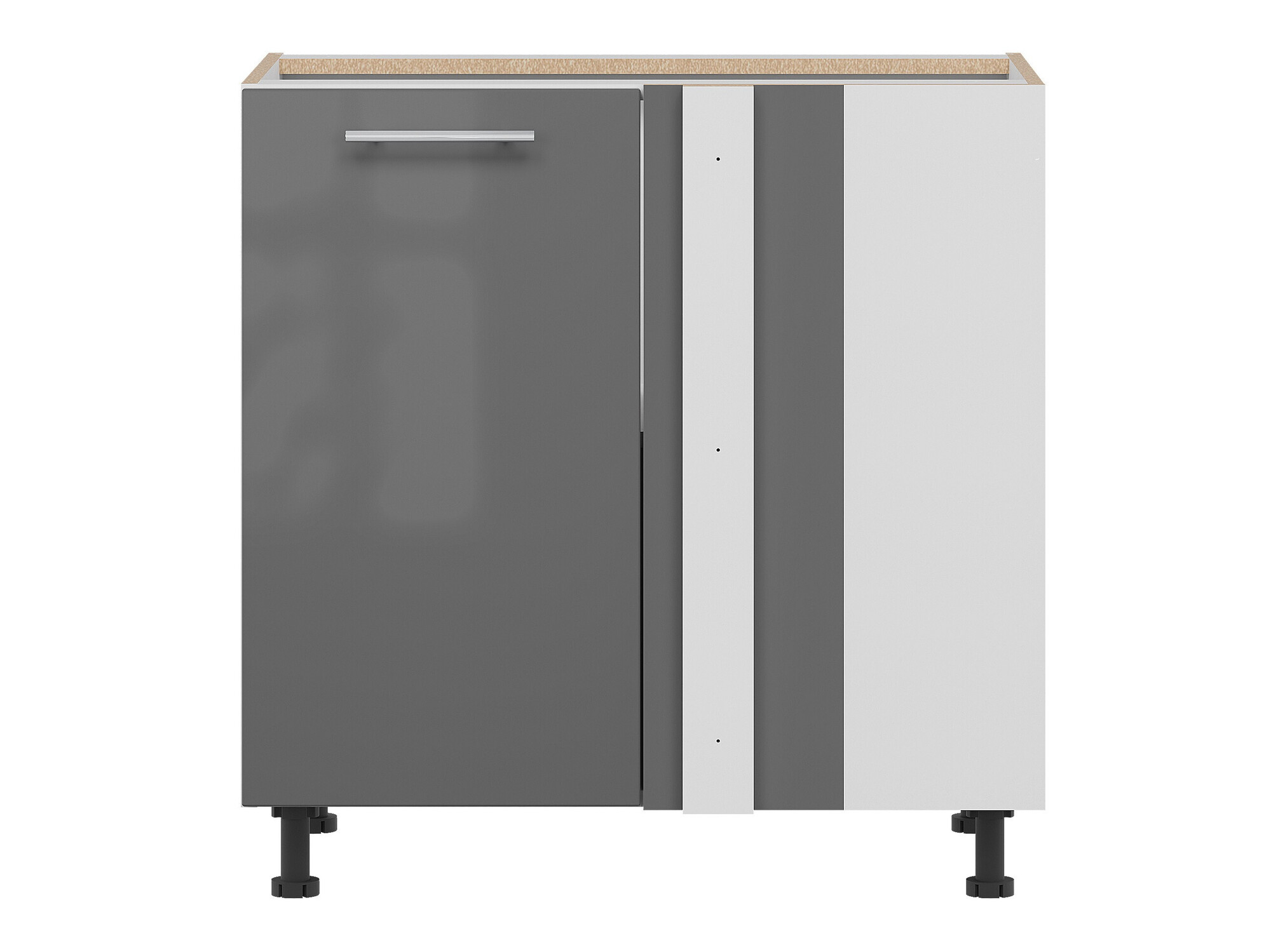 Modular corner cabinet Tiffa Grey 144