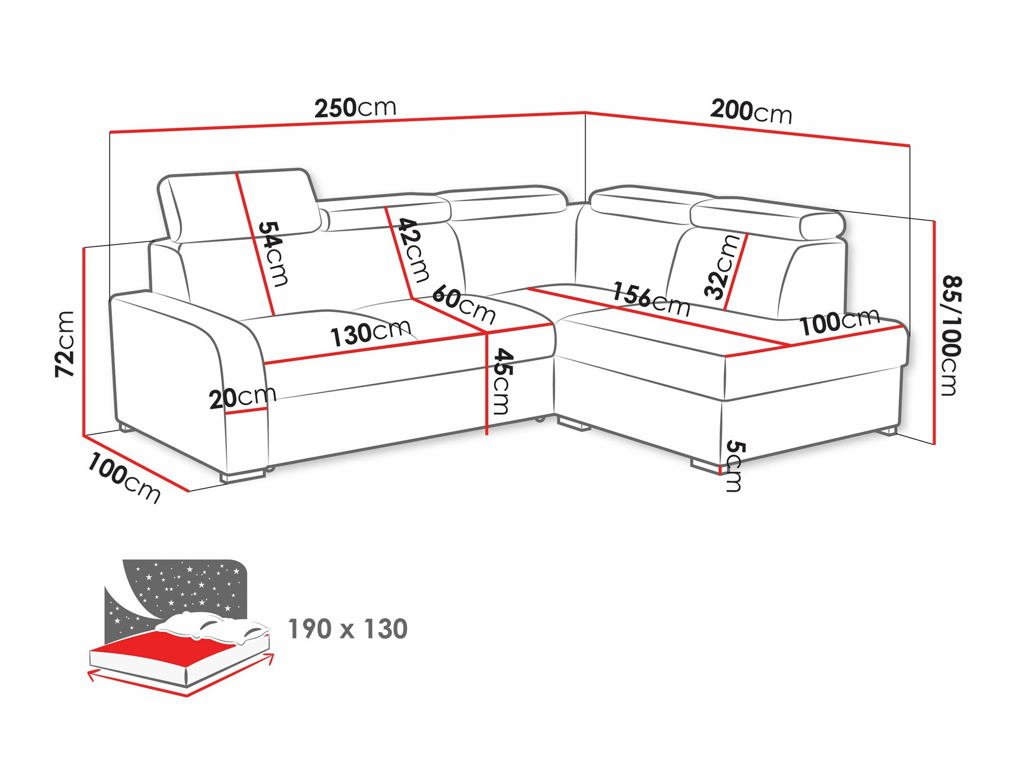 Corner sofa Ovos II (Crown 10)