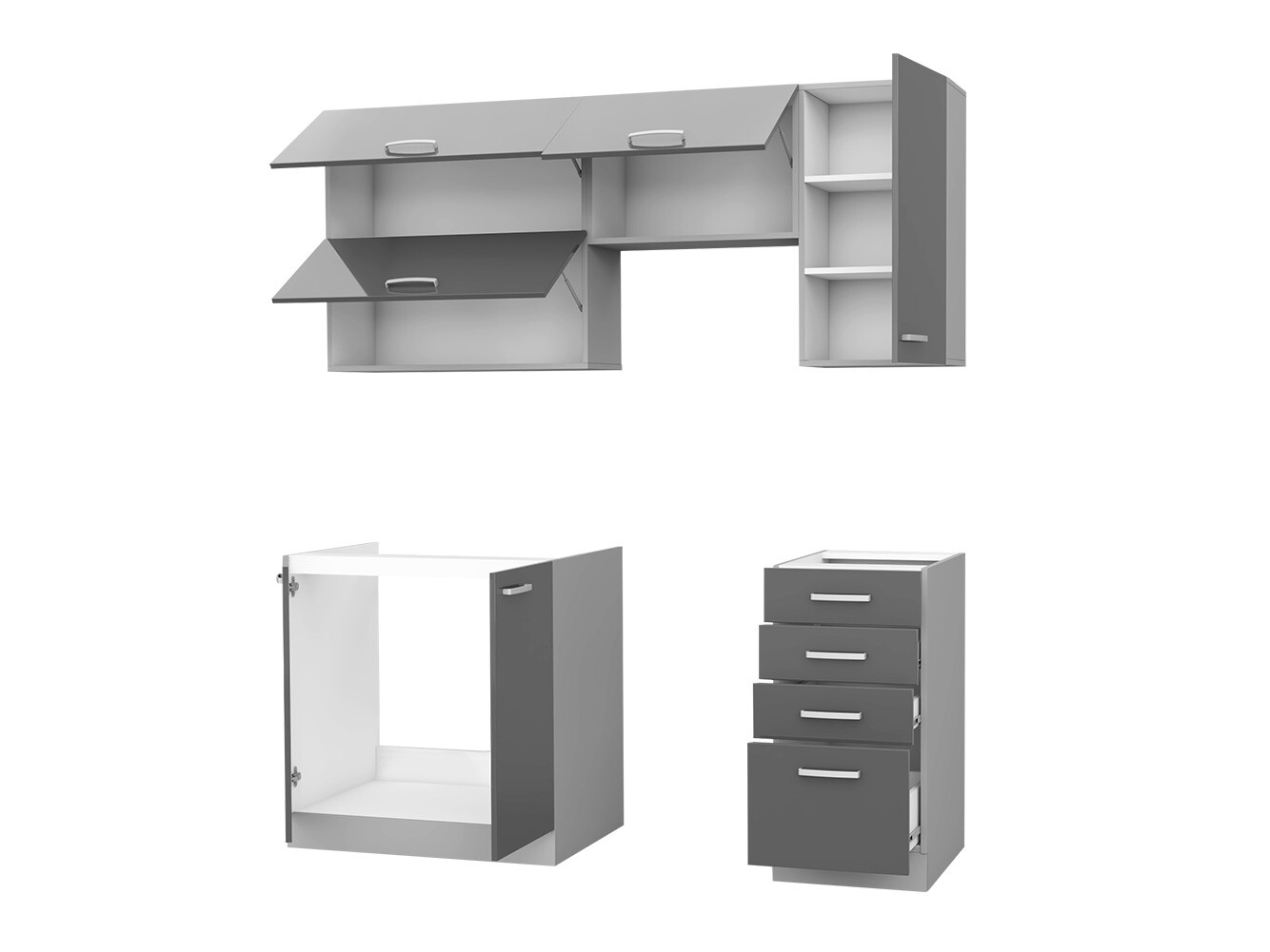 Modular kitchen set Multi White 125