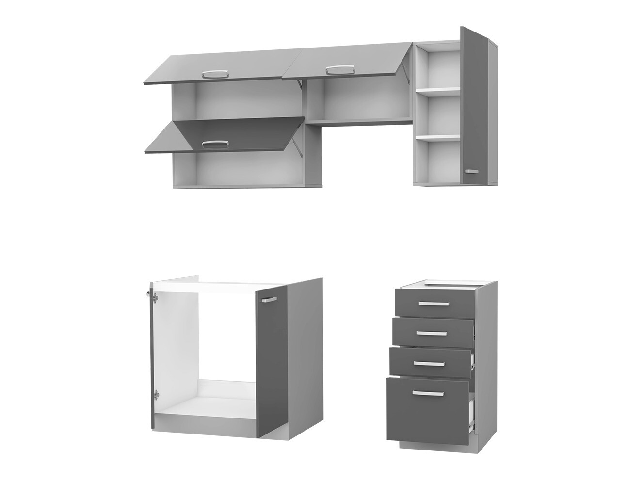 Modular kitchen set Multi White 125