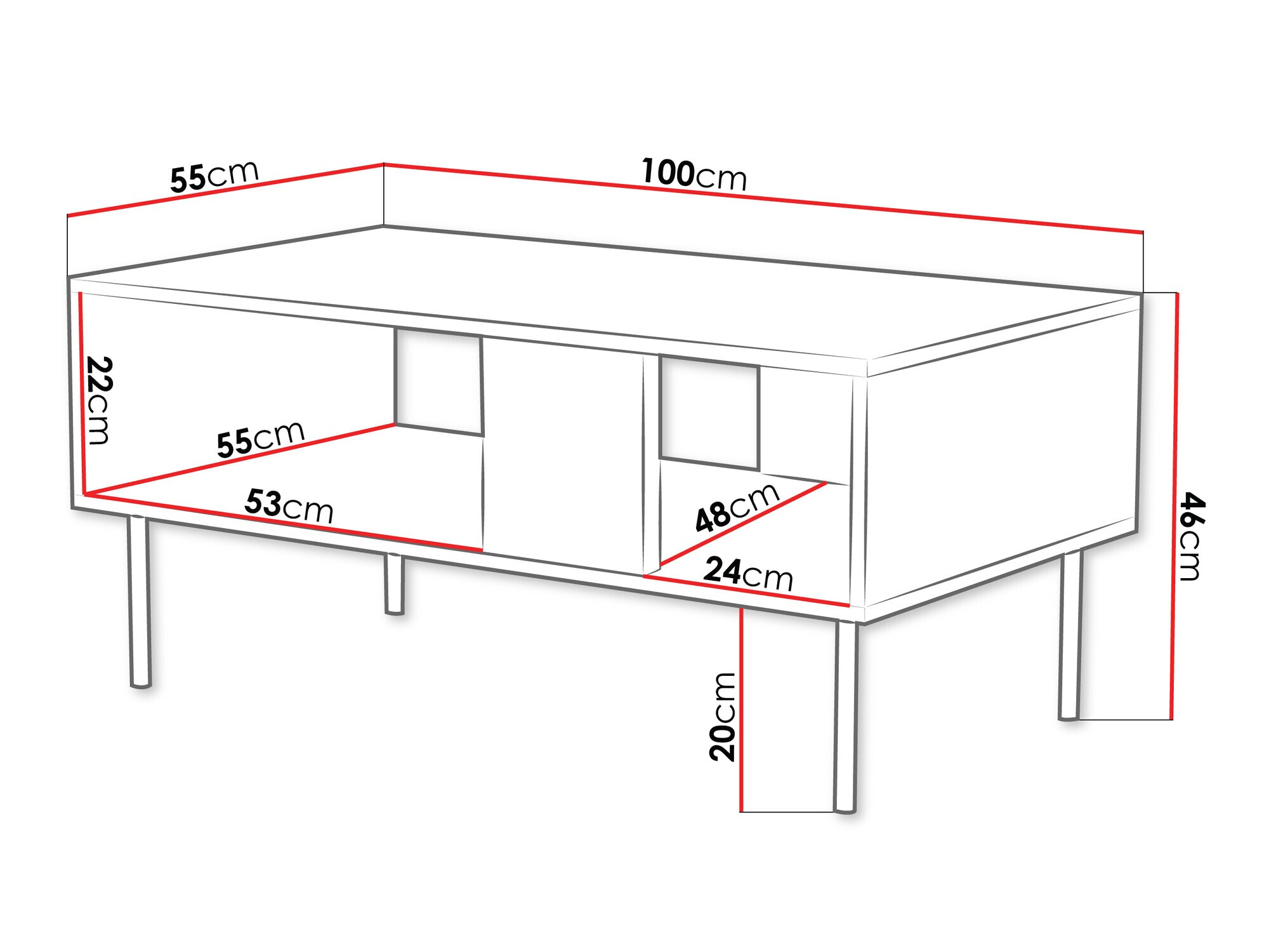 Coffee table Sillen (Cashmere)