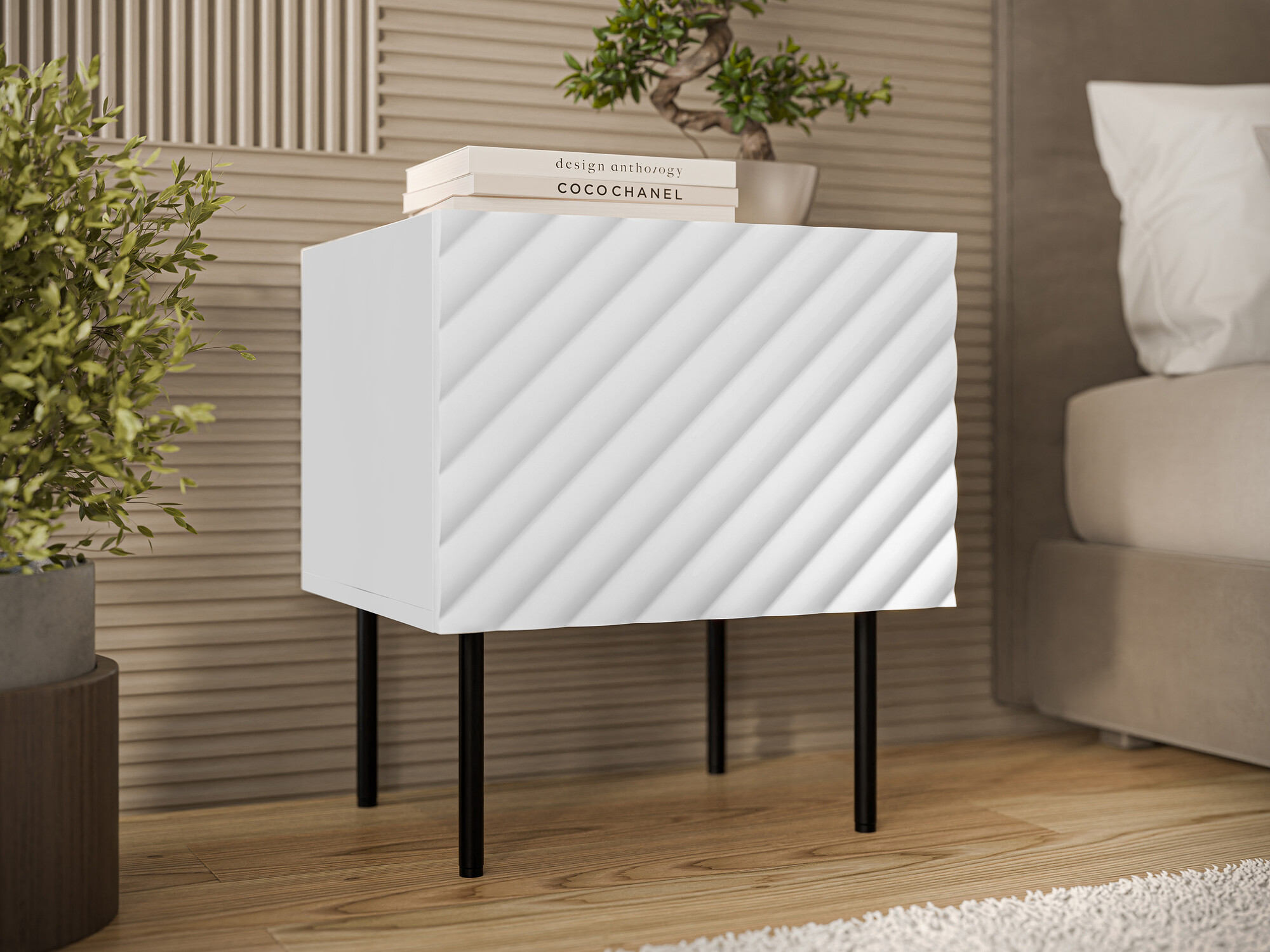 Set of bedside tables Sillen (White)
