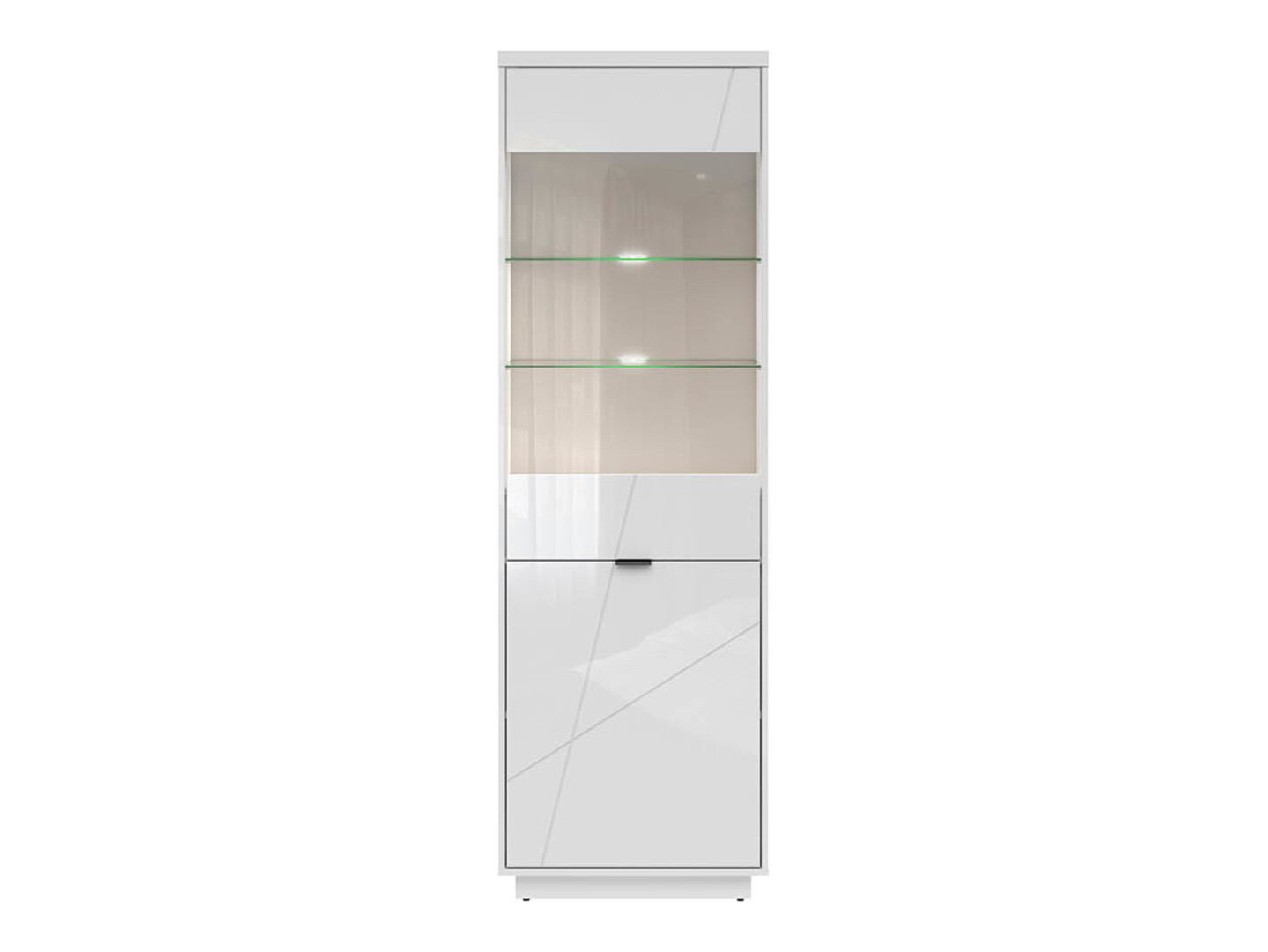 Bookcase Fivale 102 (Glossy white + White)