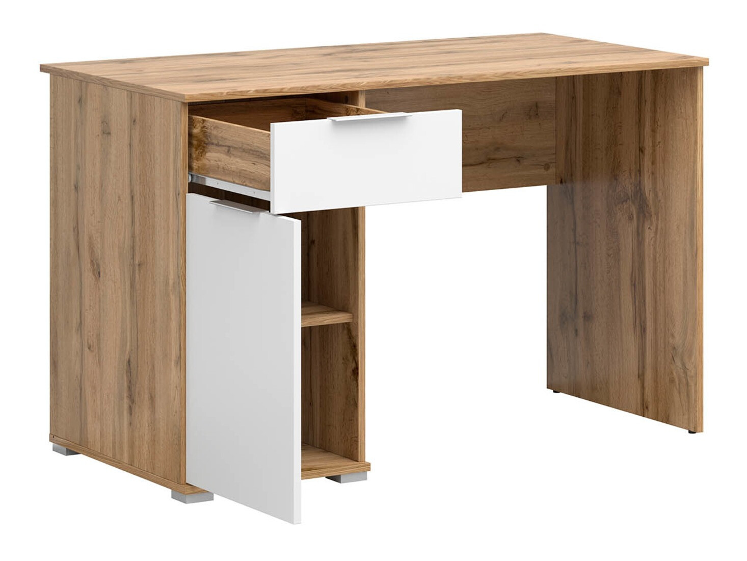 Desk Tivetra 100 (Wotan Oak + Glossy white)