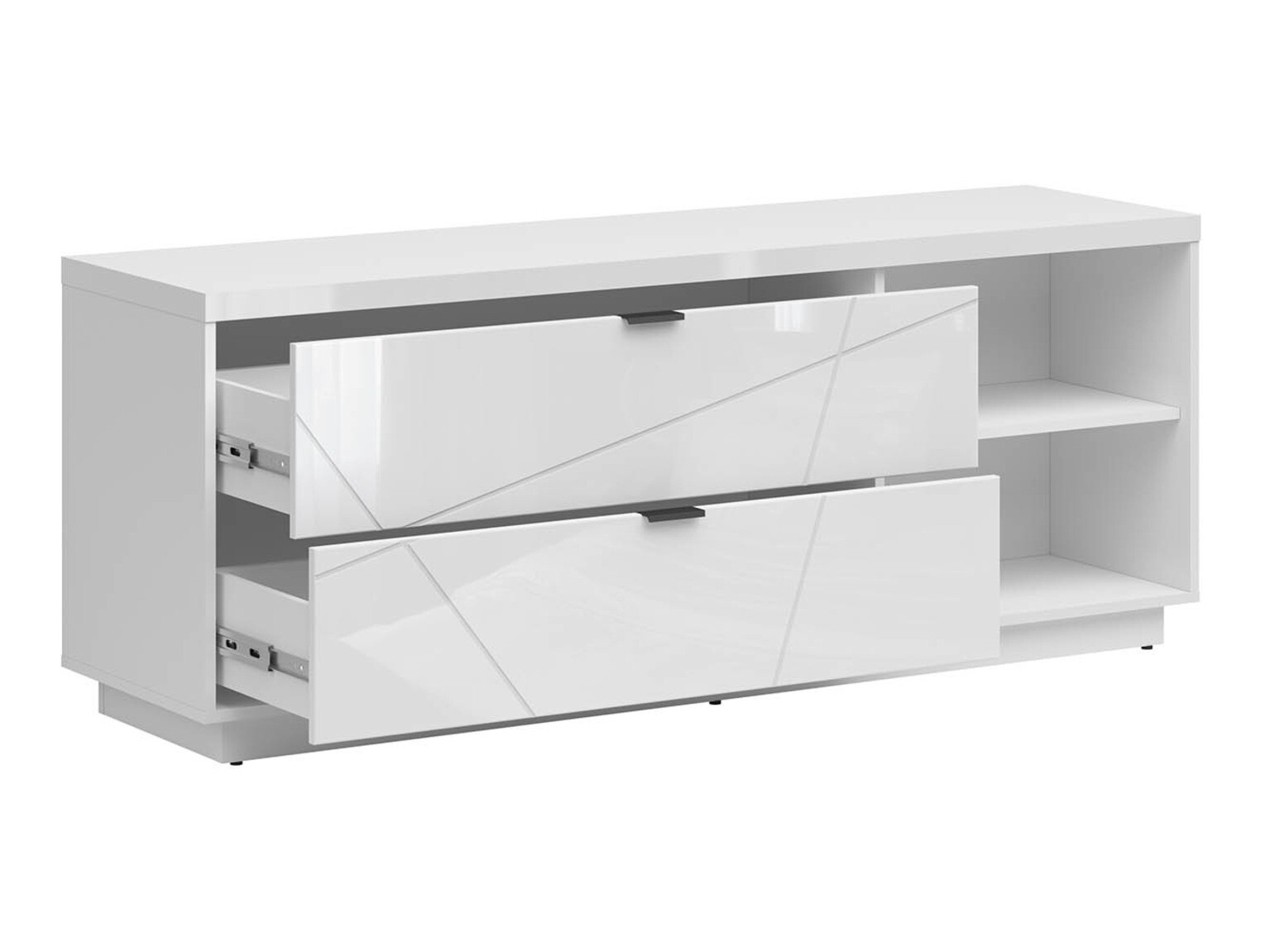 TV stand Fivale 104 (Glossy white + White)