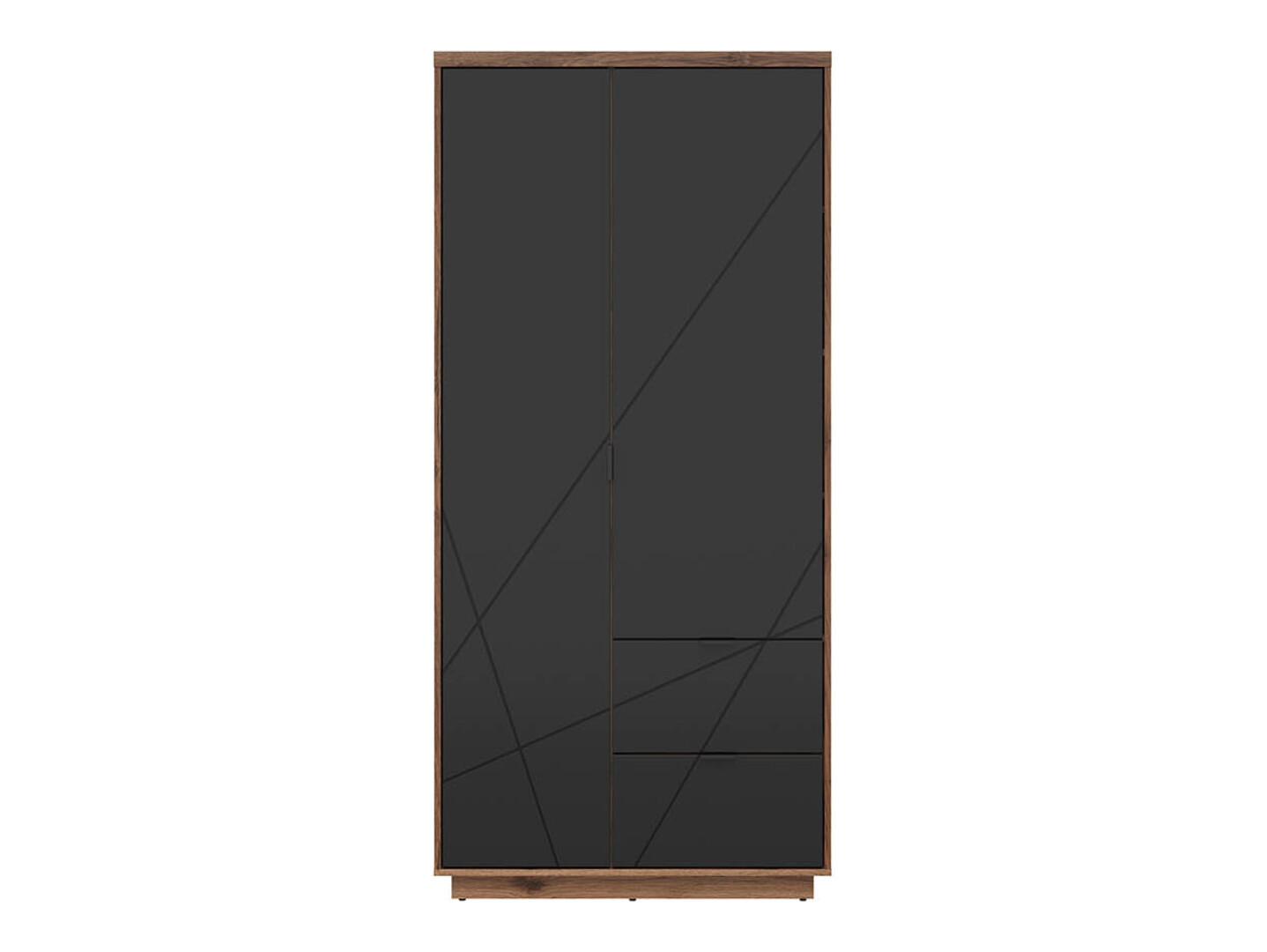 Wardrobe Fivale 105 (Dark Delano oak + Black)