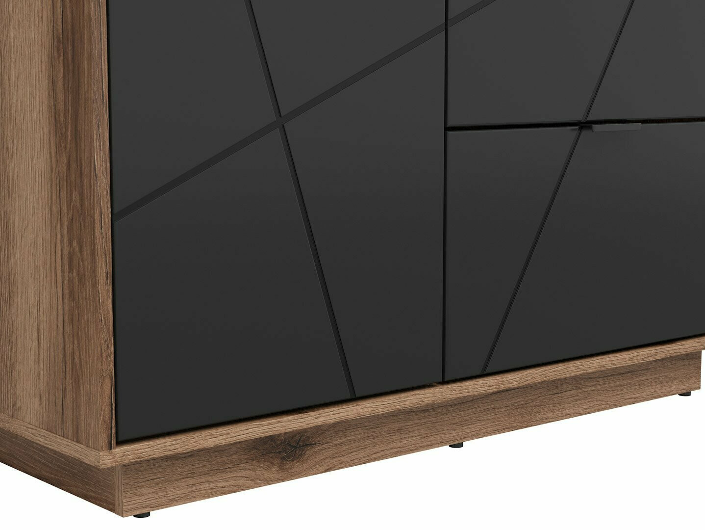 Wardrobe Fivale 105 (Dark Delano oak + Black)