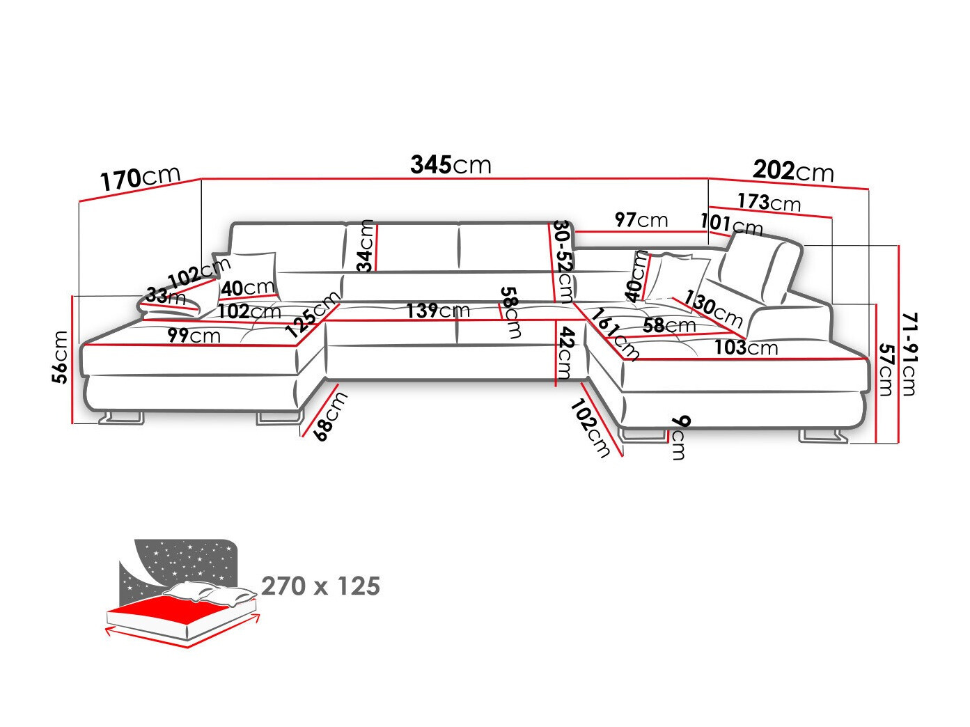 Corner sofa Comfivo Ruta V (Abriamo 03)