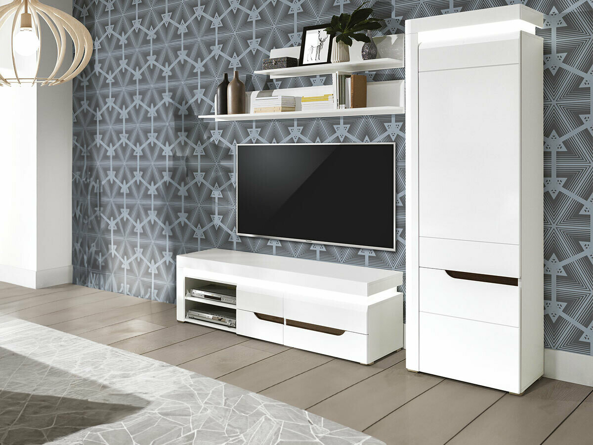 TV stand Revelmi 101 (Glossy white + White)