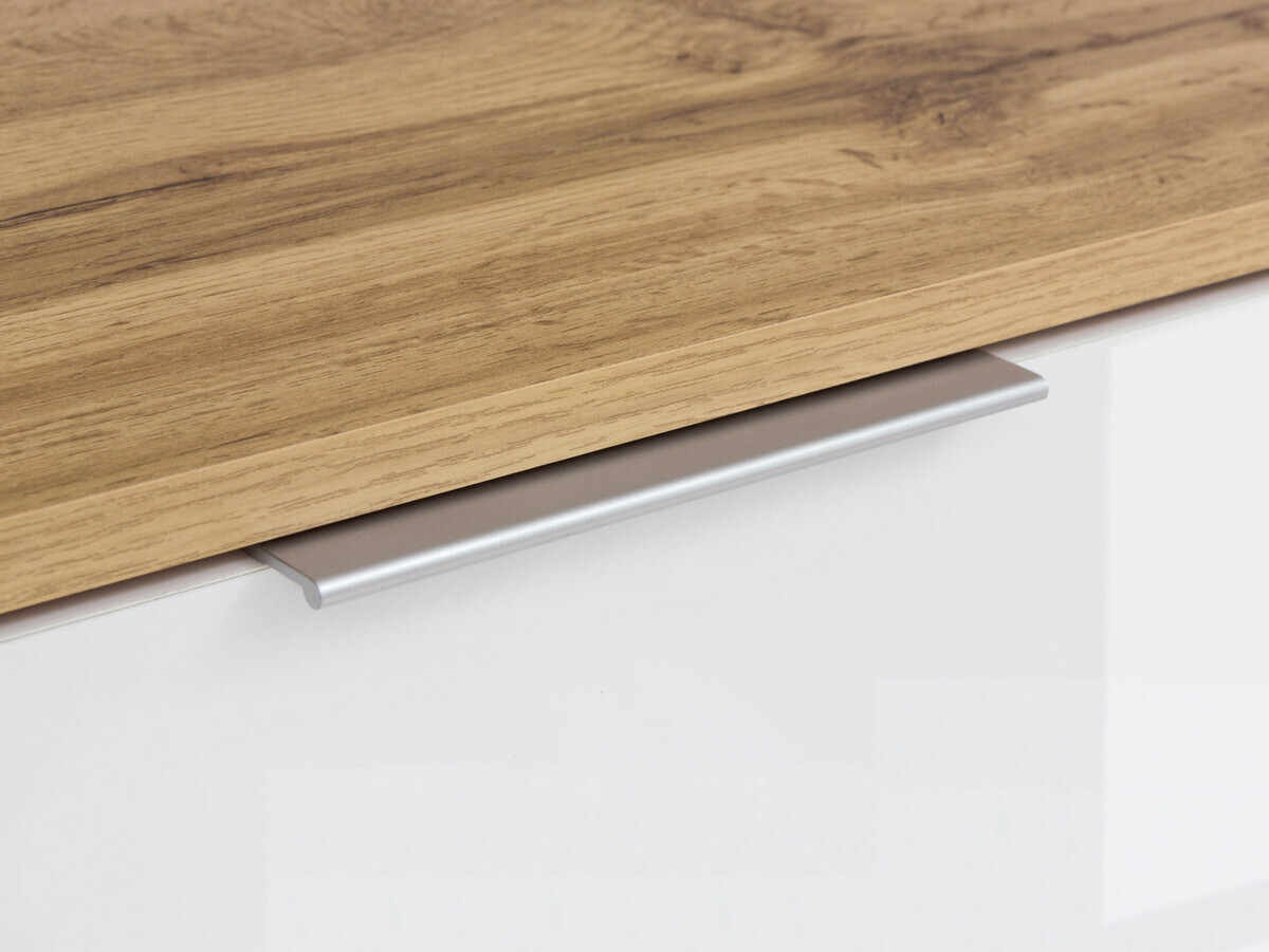 Chest of drawers Tivetra 102 (Wotan Oak + Glossy white)