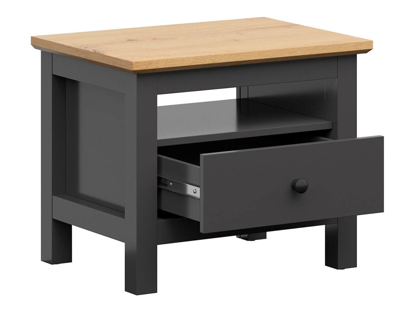 Bedside table Sordoro 100 (Graphite + Artisan oak)