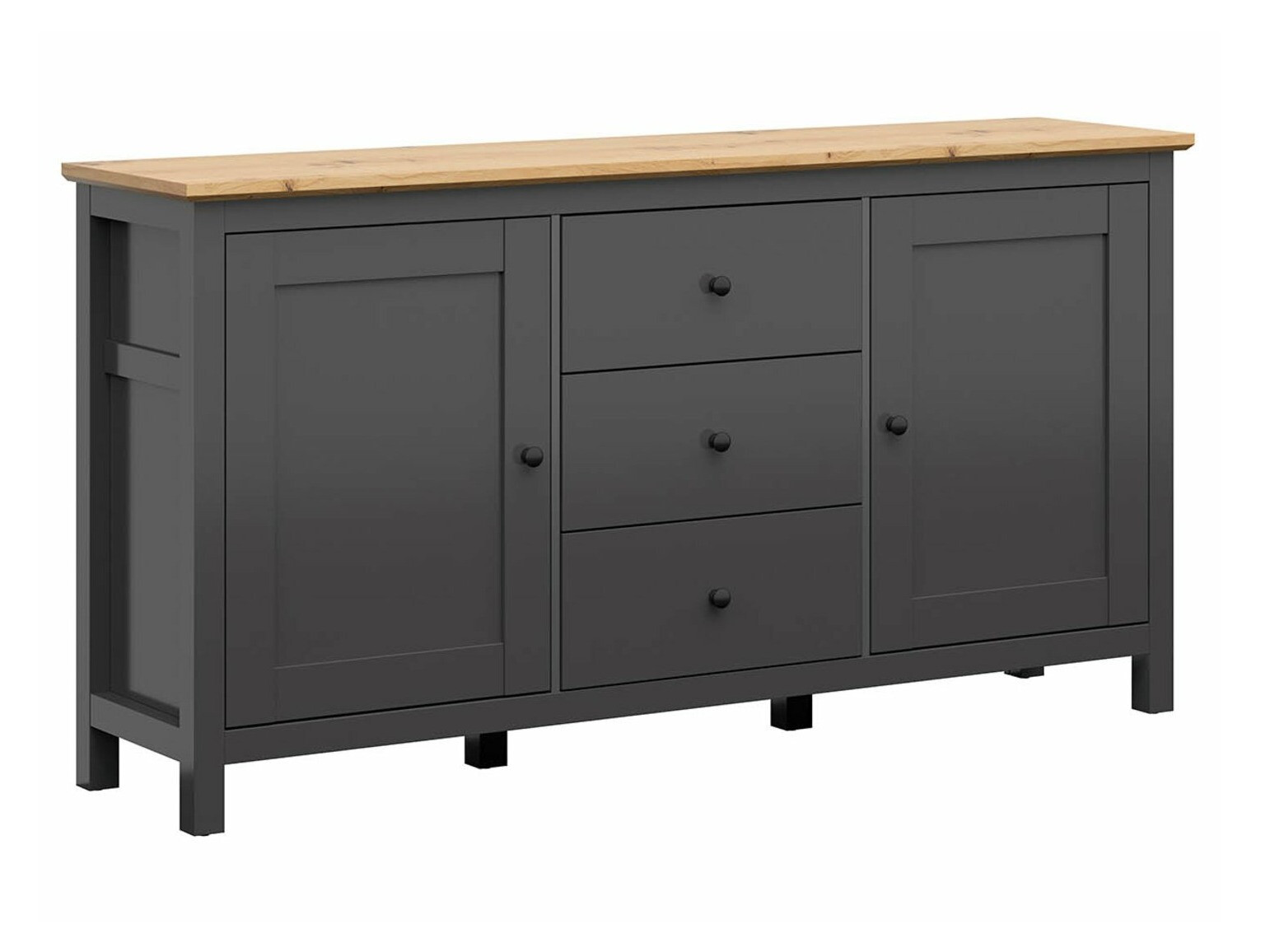 Chest of drawers Sordoro 101 (Graphite + Artisan oak)