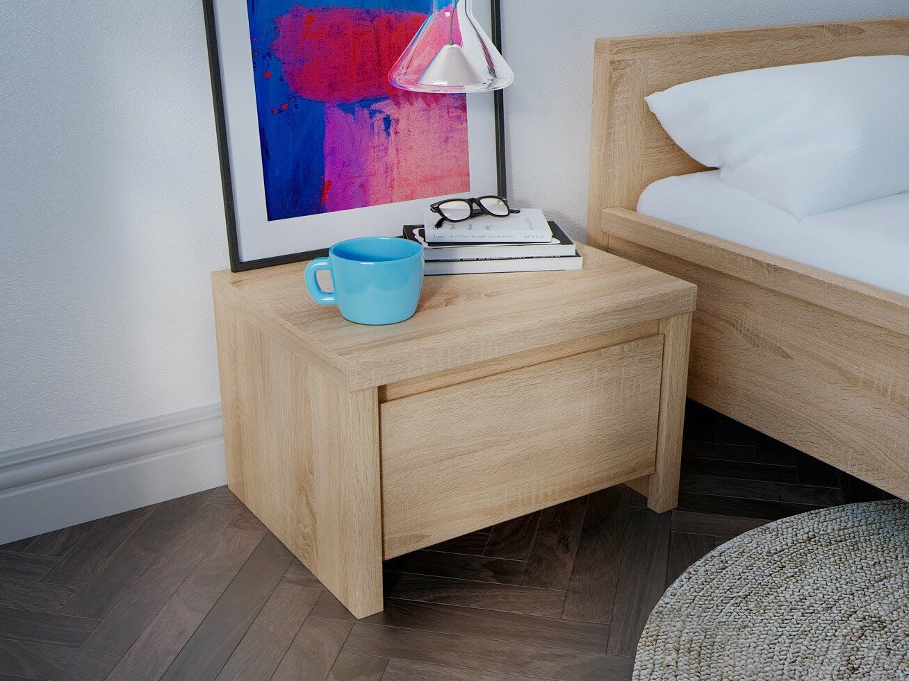 Shoe cabinet Nolroma 115 (Sonoma oak)
