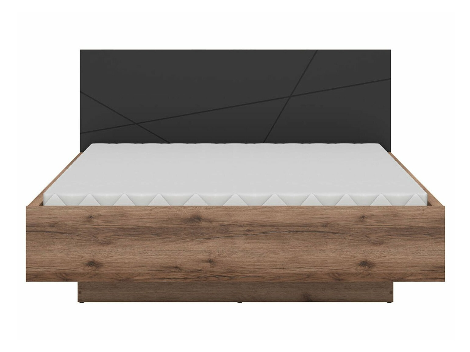 Bed Fivale 122 (Dark Delano oak + Matte black)