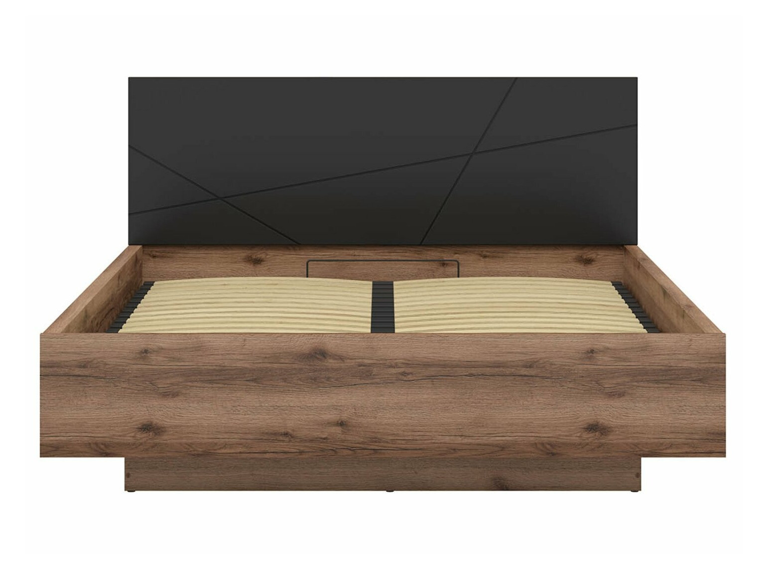 Bed Fivale 122 (Dark Delano oak + Matte black)