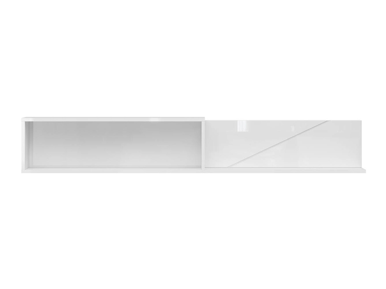 Wall shelf Fivale 101 (Glossy white + White)