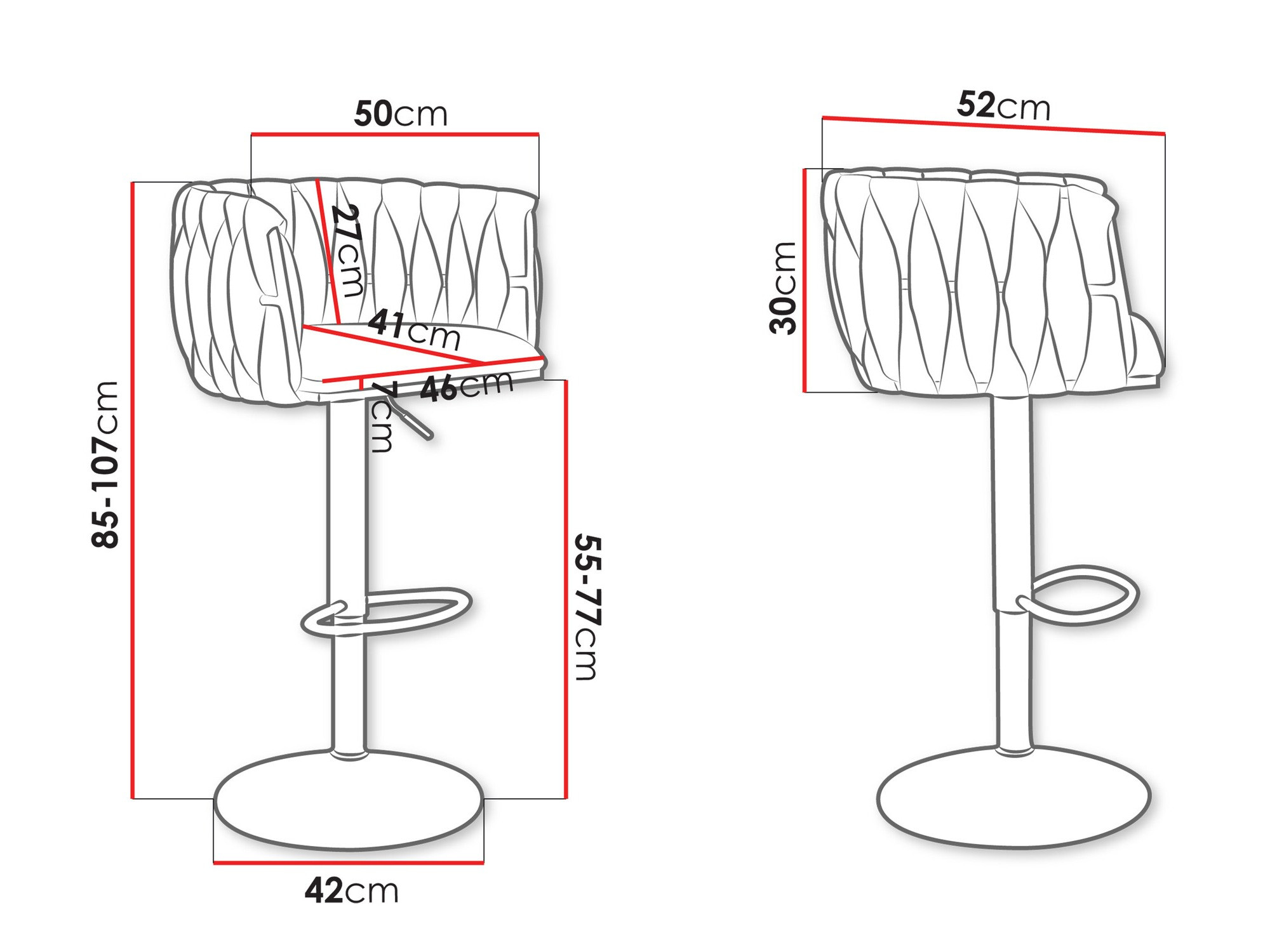 Bar stool Comfivo Hilaritas IV (Golden + Grey)