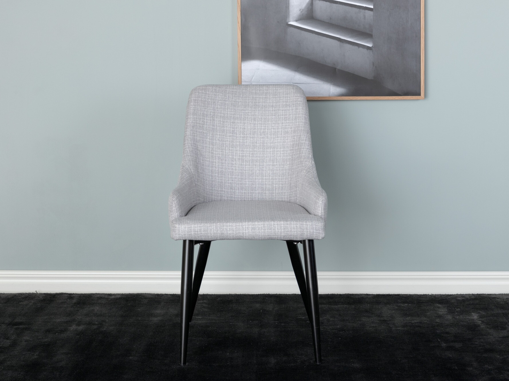 Chair Dallas 114 (Light grey + Black)