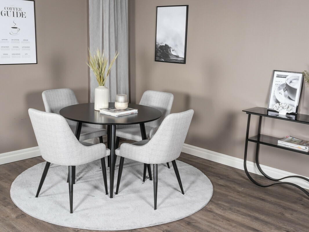 Chair Dallas 114 (Light grey + Black)