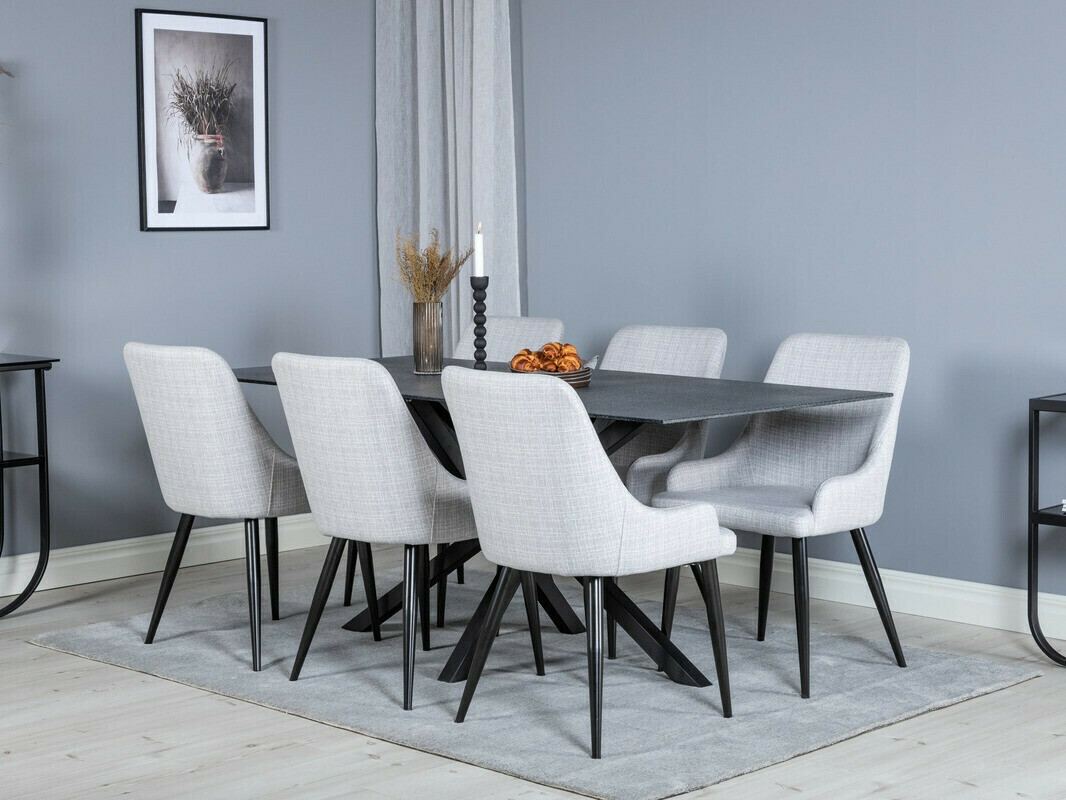 Chair Dallas 114 (Light grey + Black)