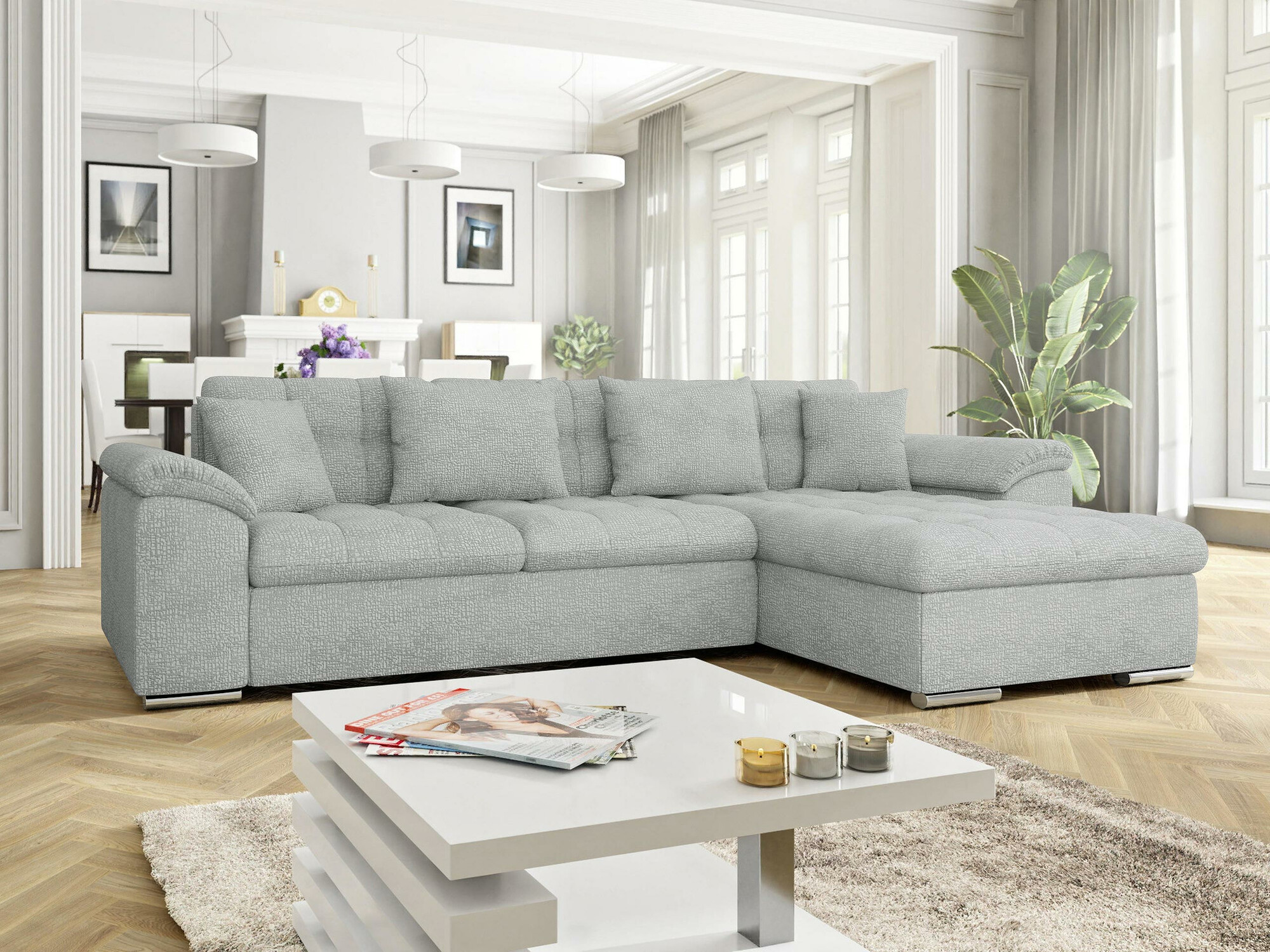 Corner sofa Comfivo Mica II (Fragola 90)
