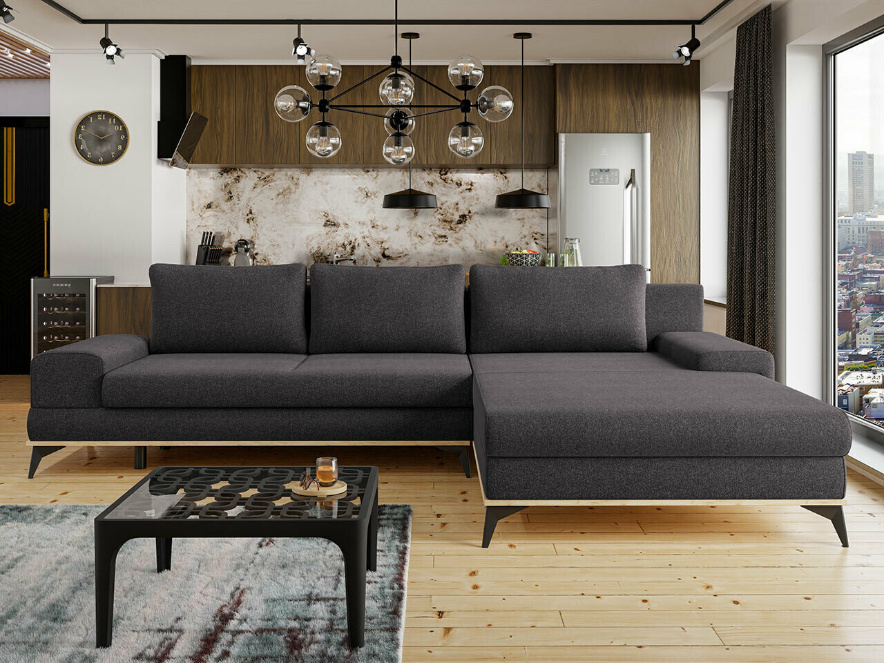 Corner sofa Lincoln 136 (Soro 95)