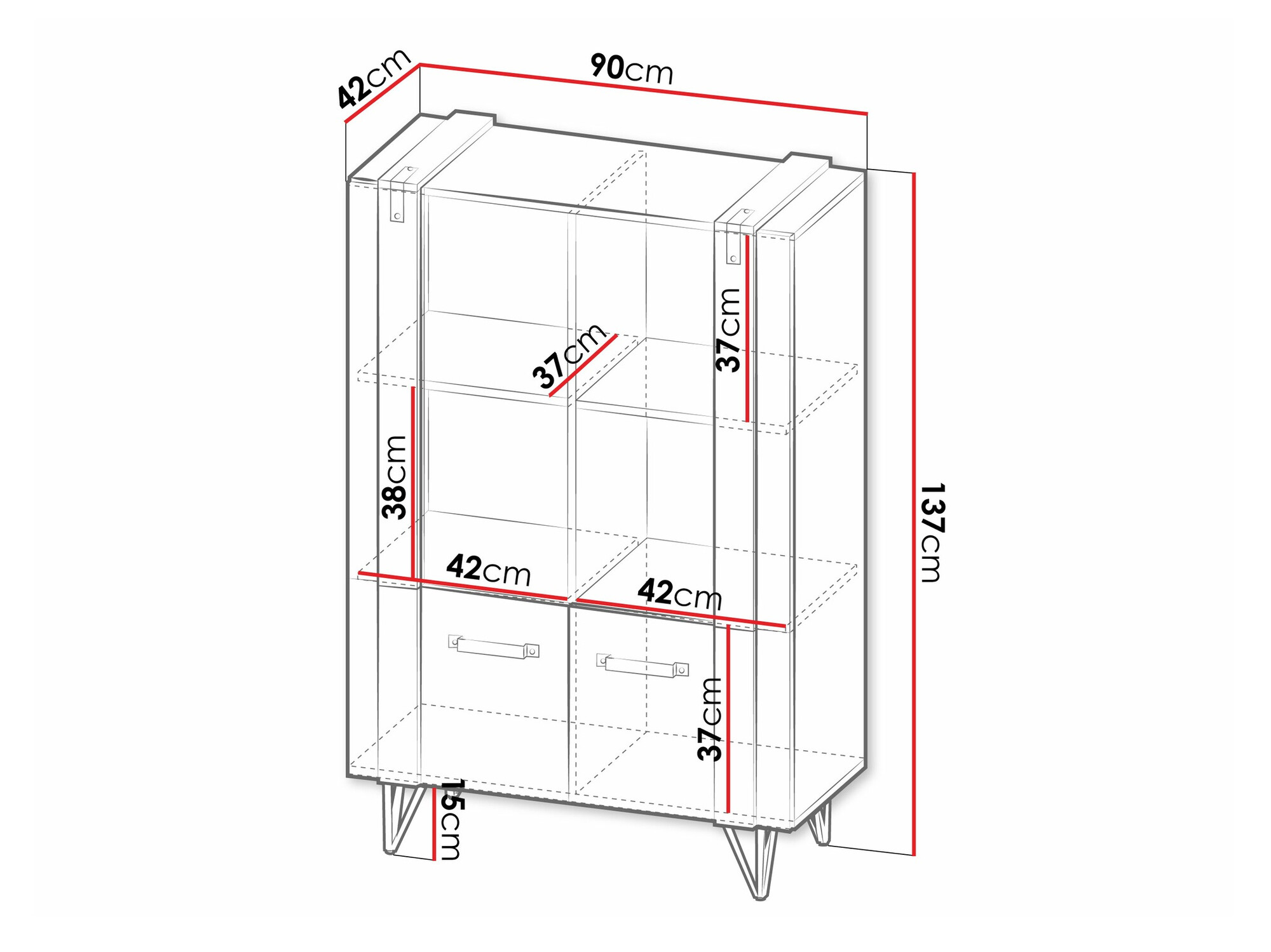 Bookcase Domdele 103