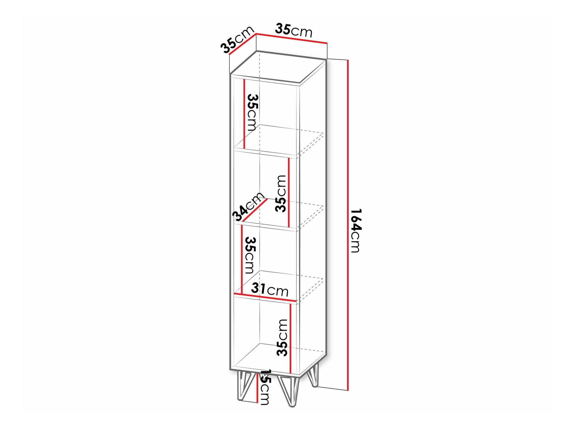 Bookcase Domdele 110