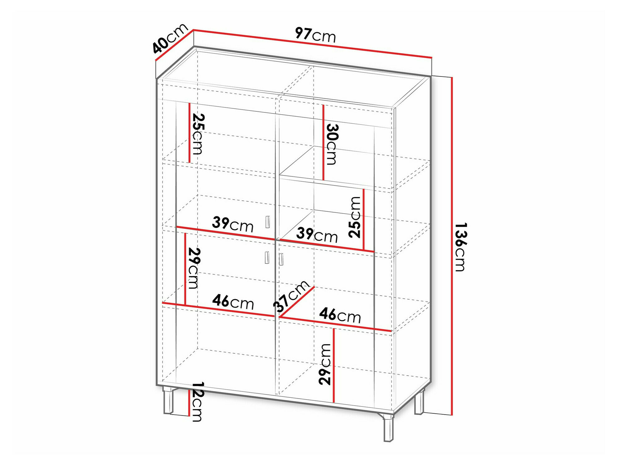 Bookcase Mormavu 105 (Matte black)