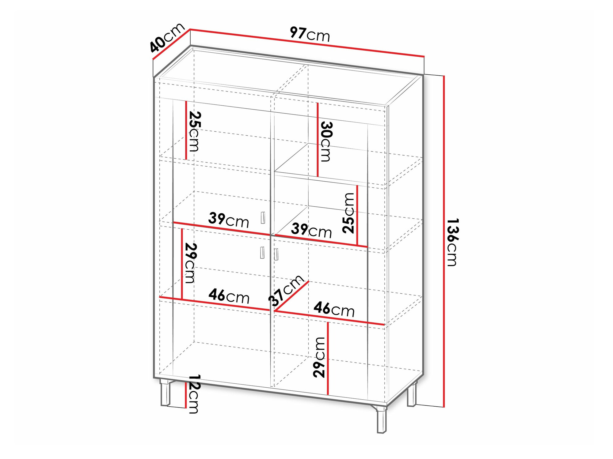 Bookcase Mormavu 105 (Matte white)