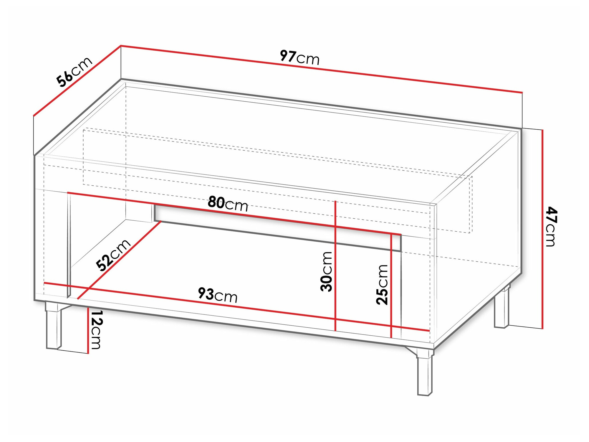Coffee table Mormavu 107 (Matte black)