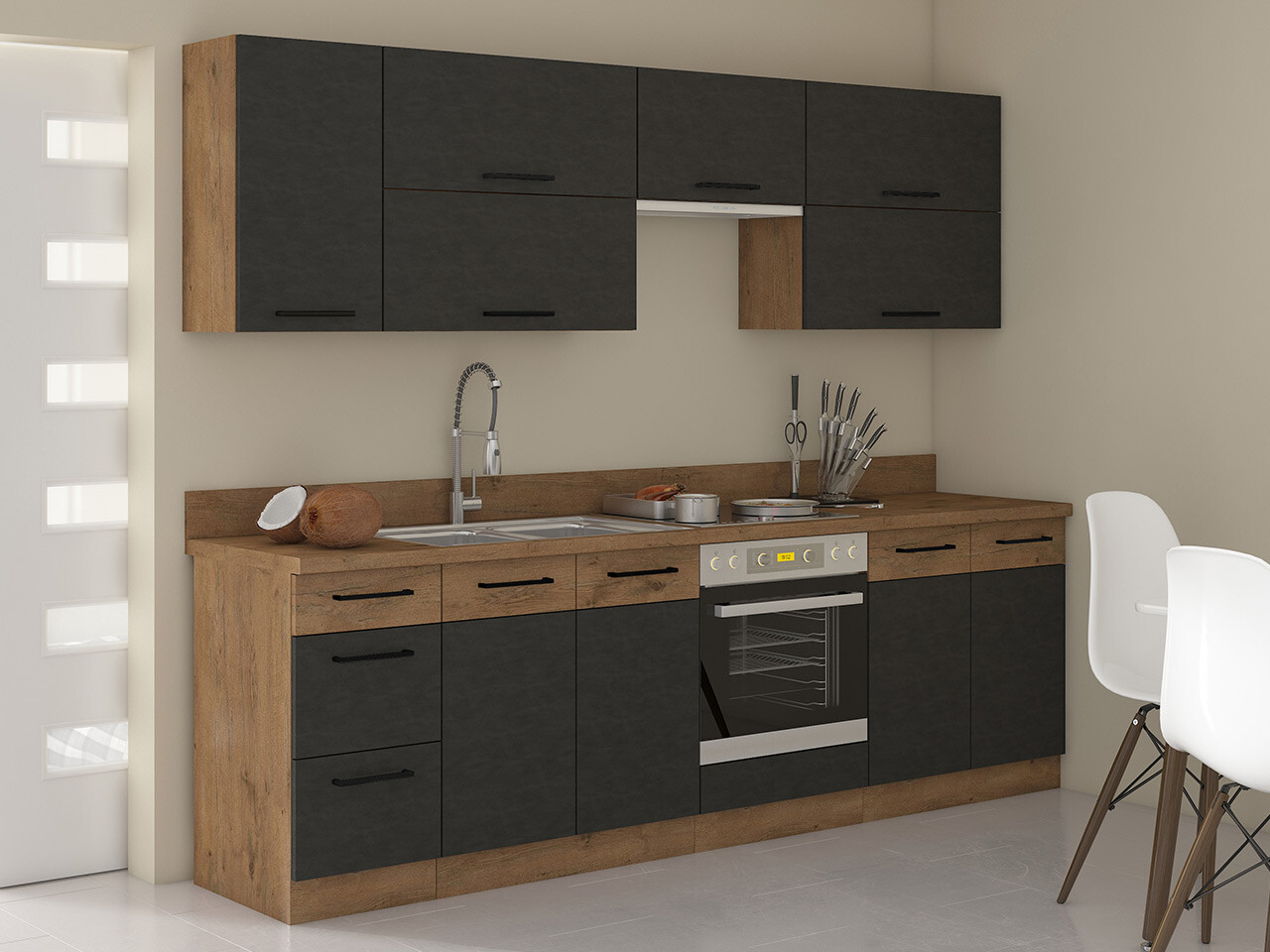 Modular kitchen set Wood Grey 135