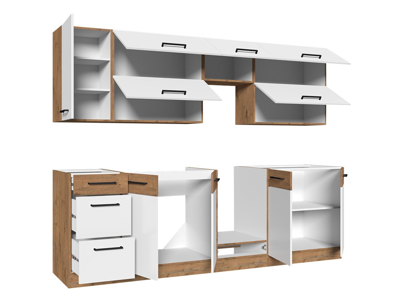 Modular kitchen set Wood Grey 135