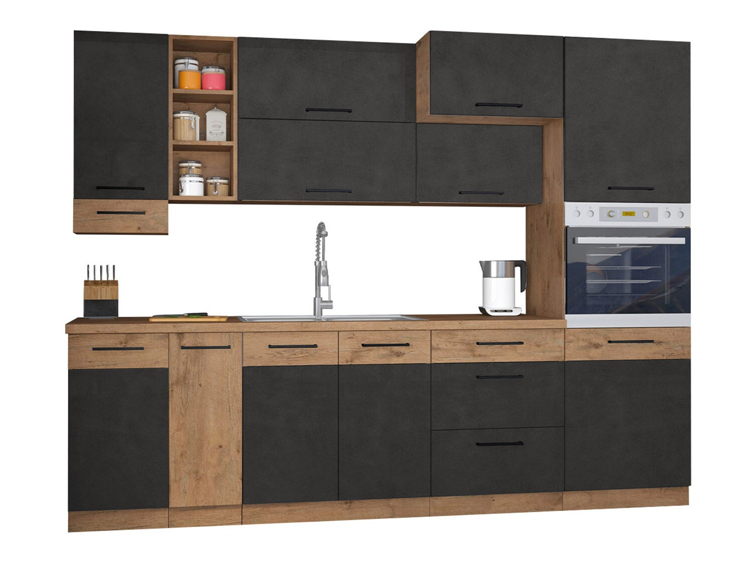 Modular kitchen set Wood Grey 136