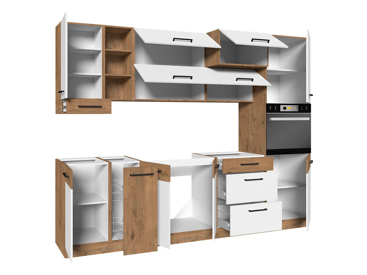 Modular kitchen set Wood Grey 136