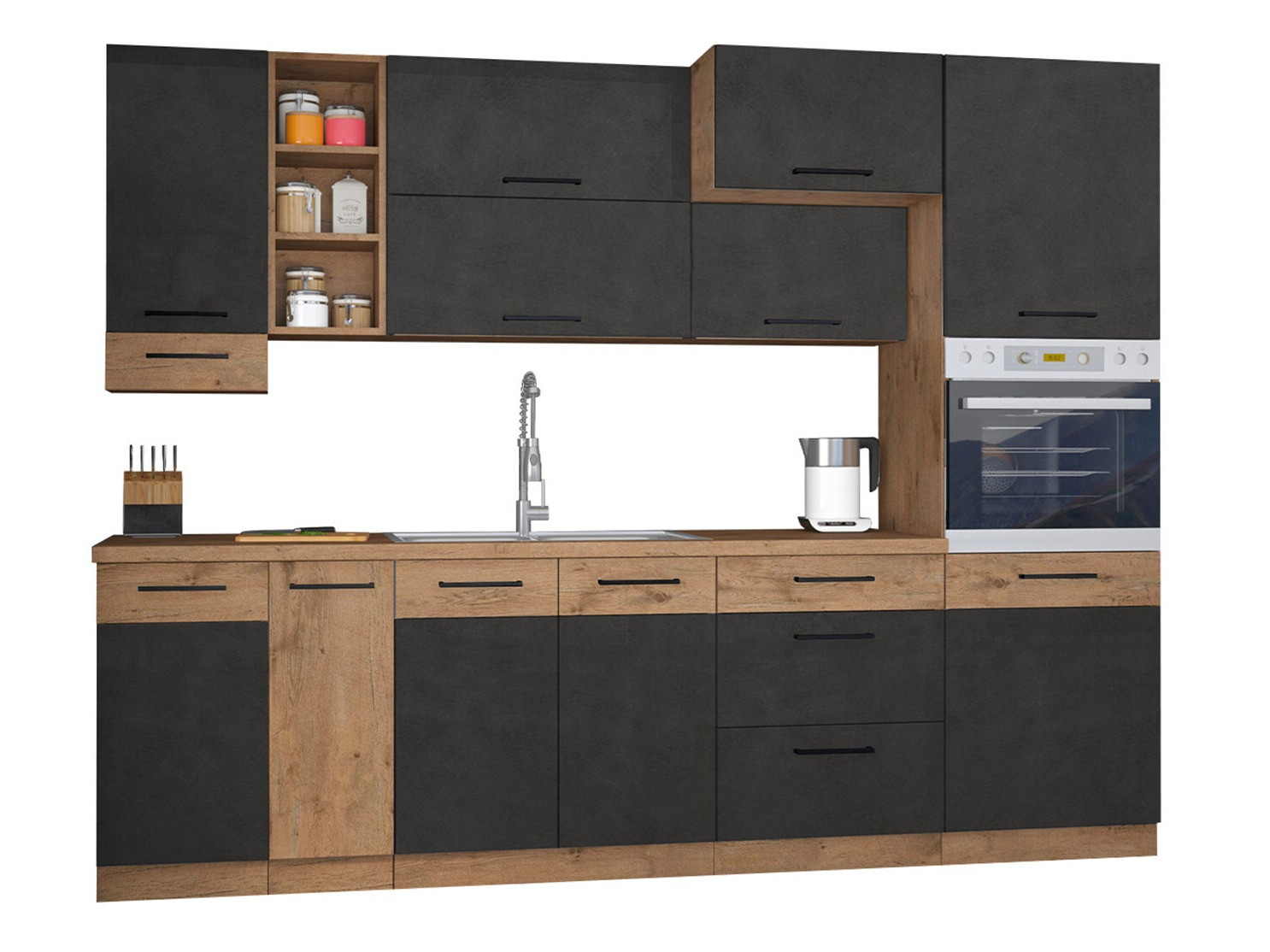Modular kitchen set Wood Grey 136