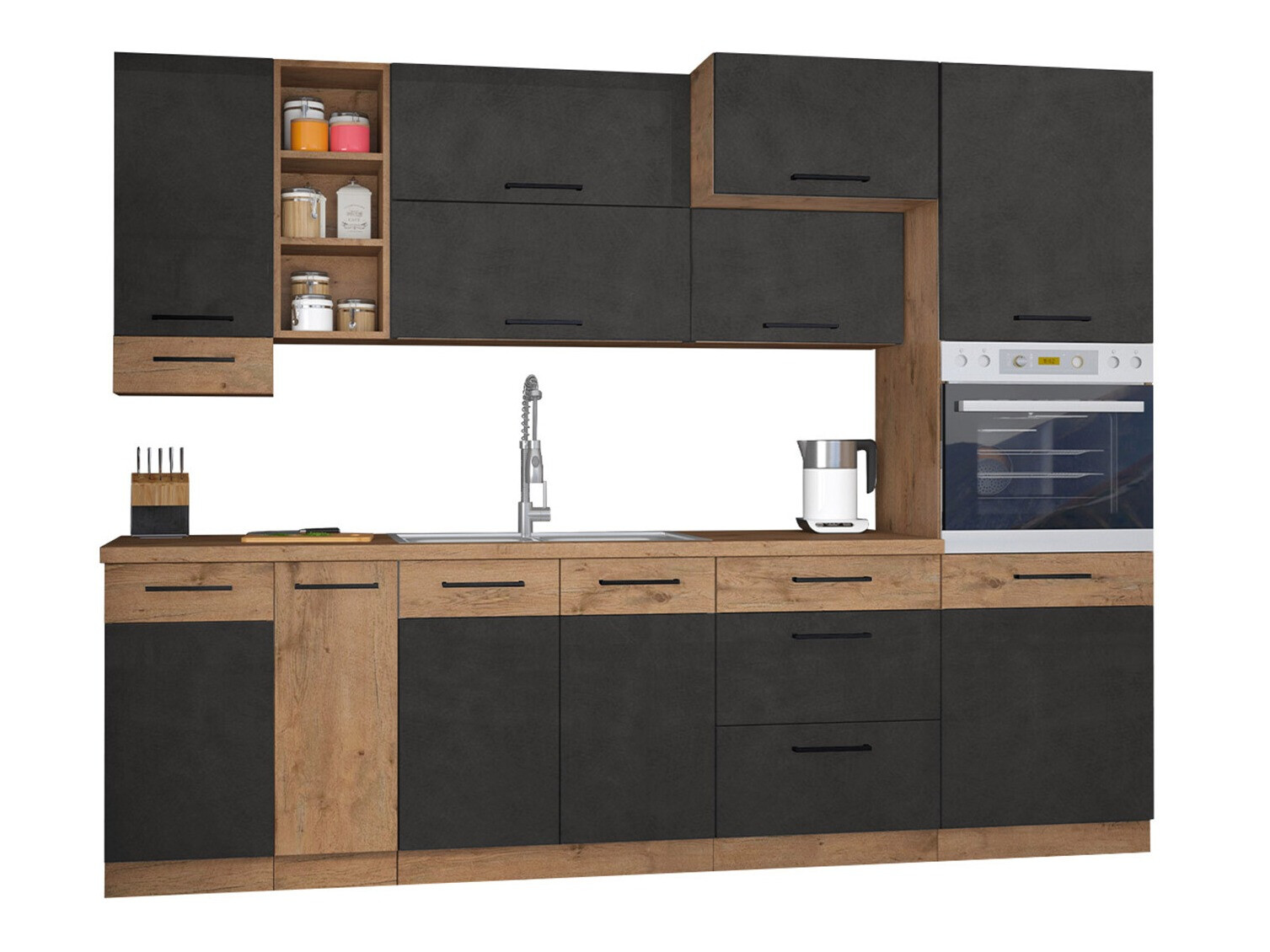 Modular kitchen set Wood Grey 136