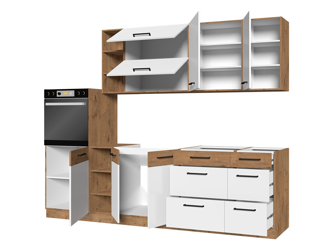 Modular kitchen set Wood Grey 137
