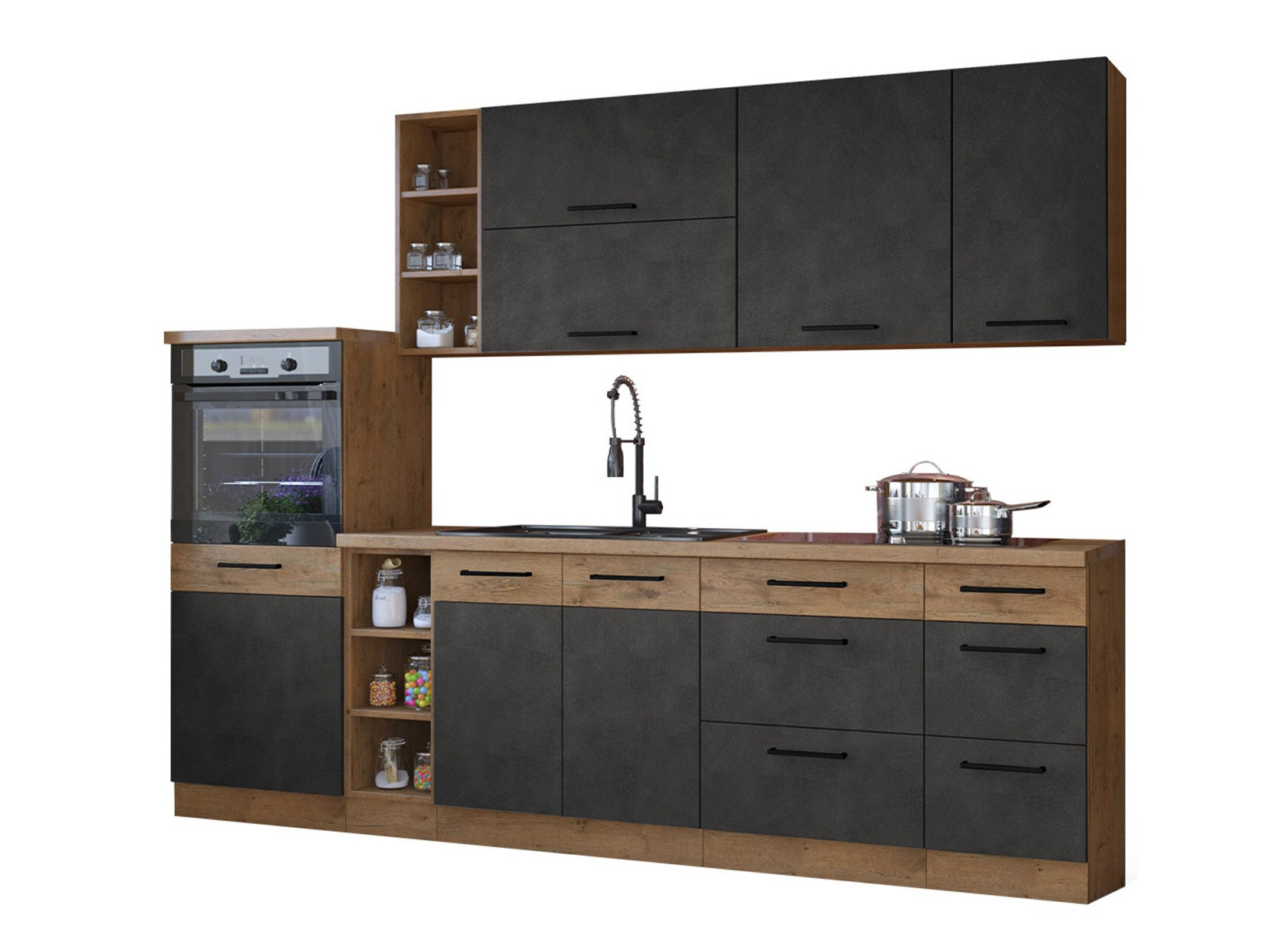 Modular kitchen set Wood Grey 137