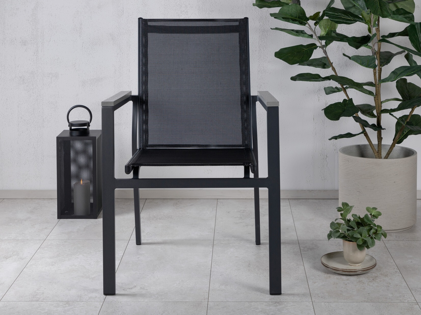 Outdoor chair Dallas 2775 (Black + Grey)