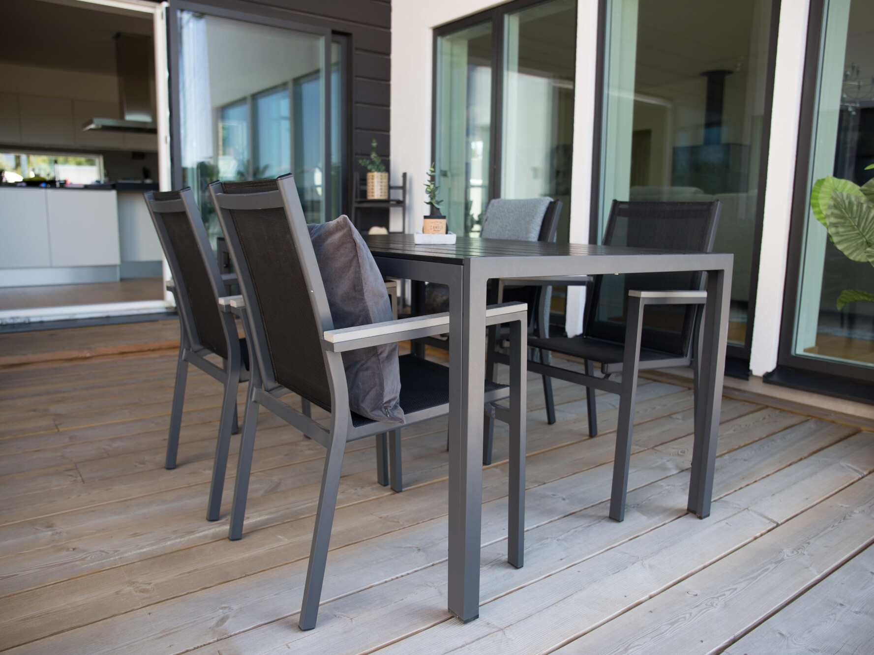 Outdoor chair Dallas 2775 (Black + Grey)