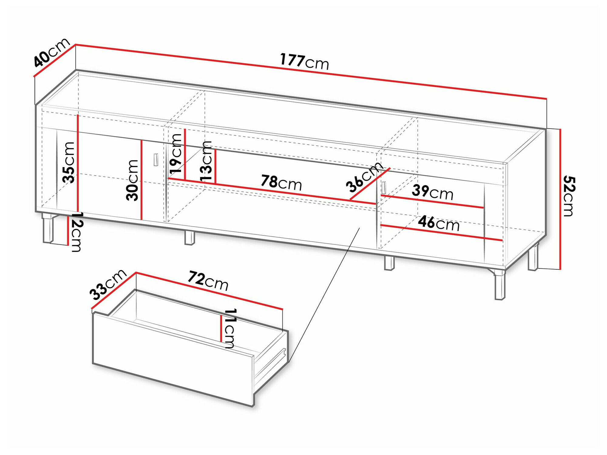 TV stand Mormavu 106 (Cashmere)