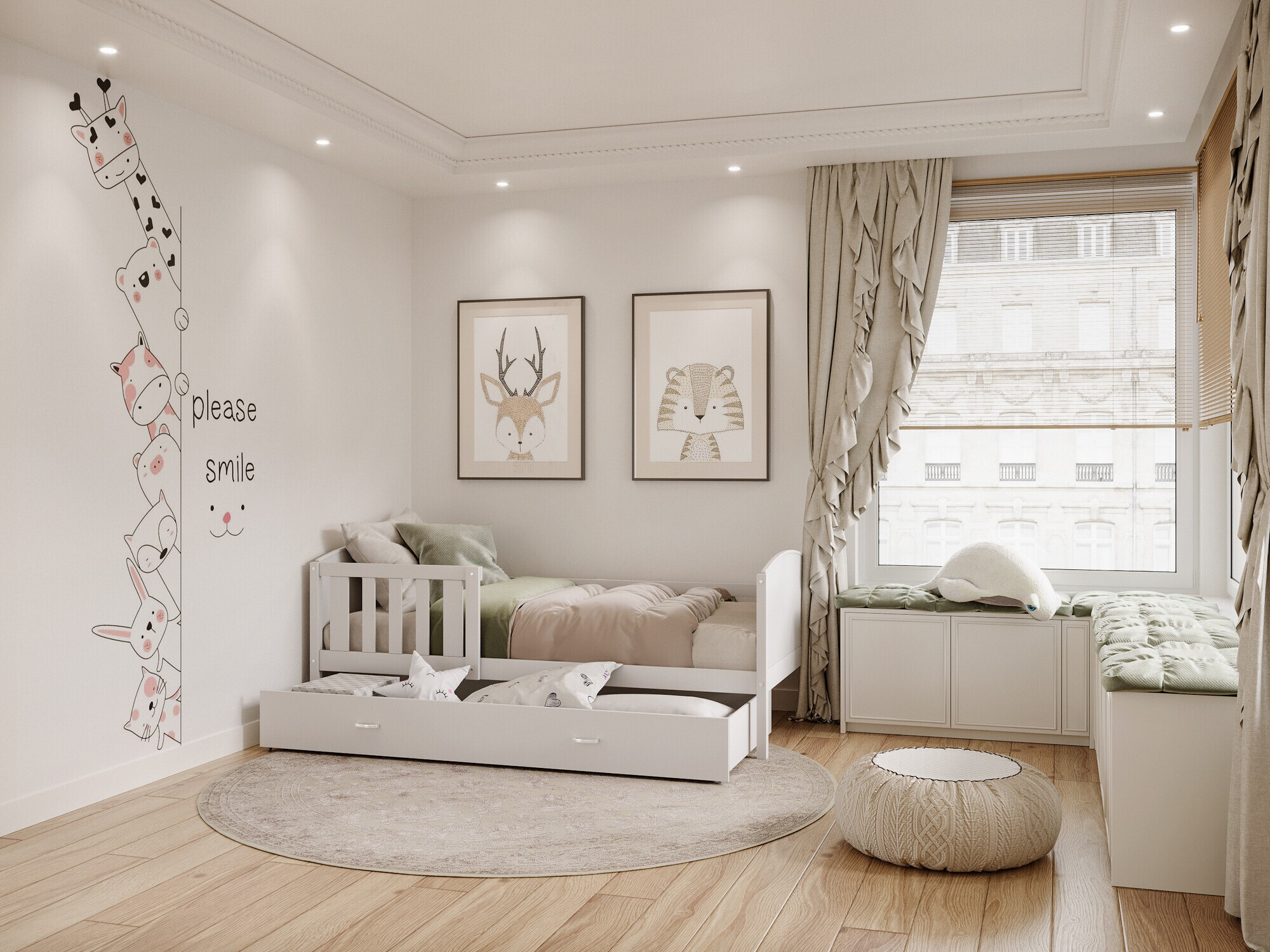 Bed Aurora 131 (White)