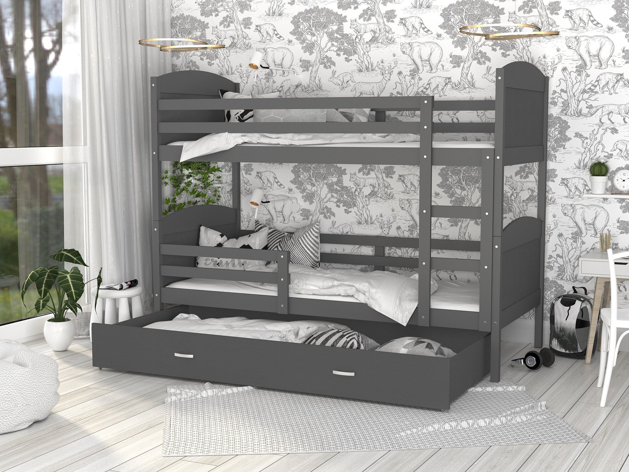 Bunk bed Aurora 101 (Grey)