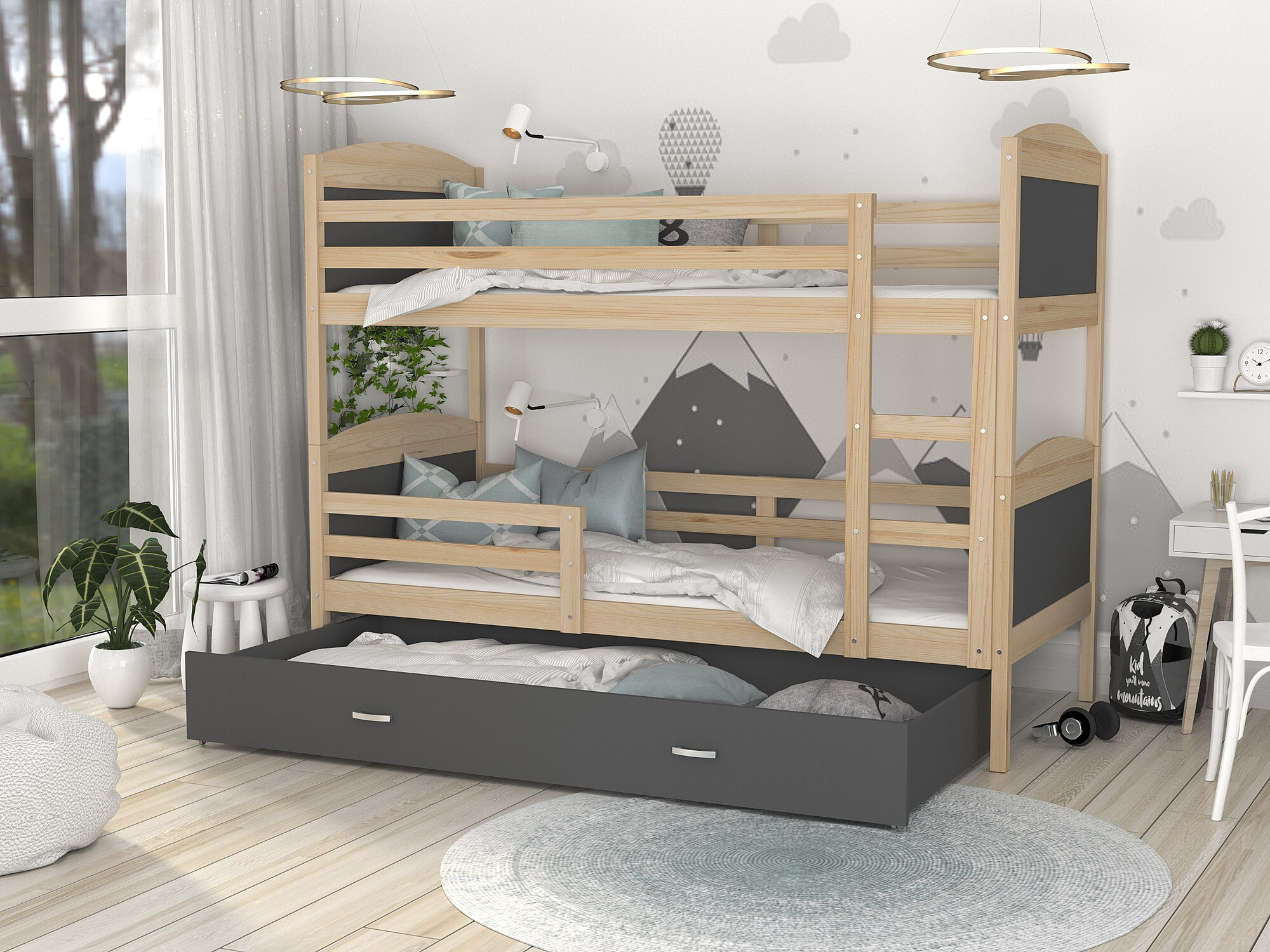 Bunk bed Aurora 101 (Grey)