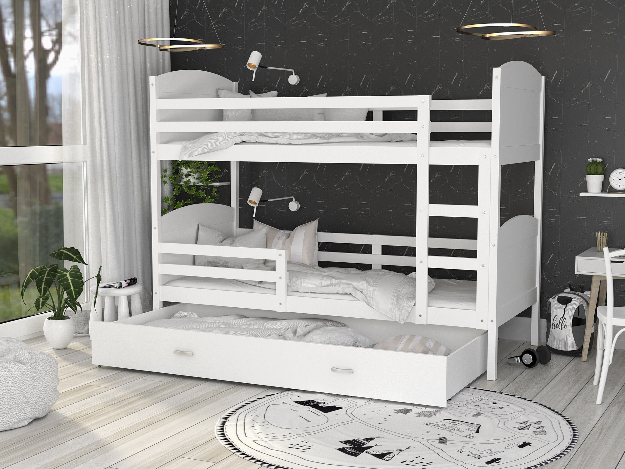 Bunk bed Aurora 101 (White)